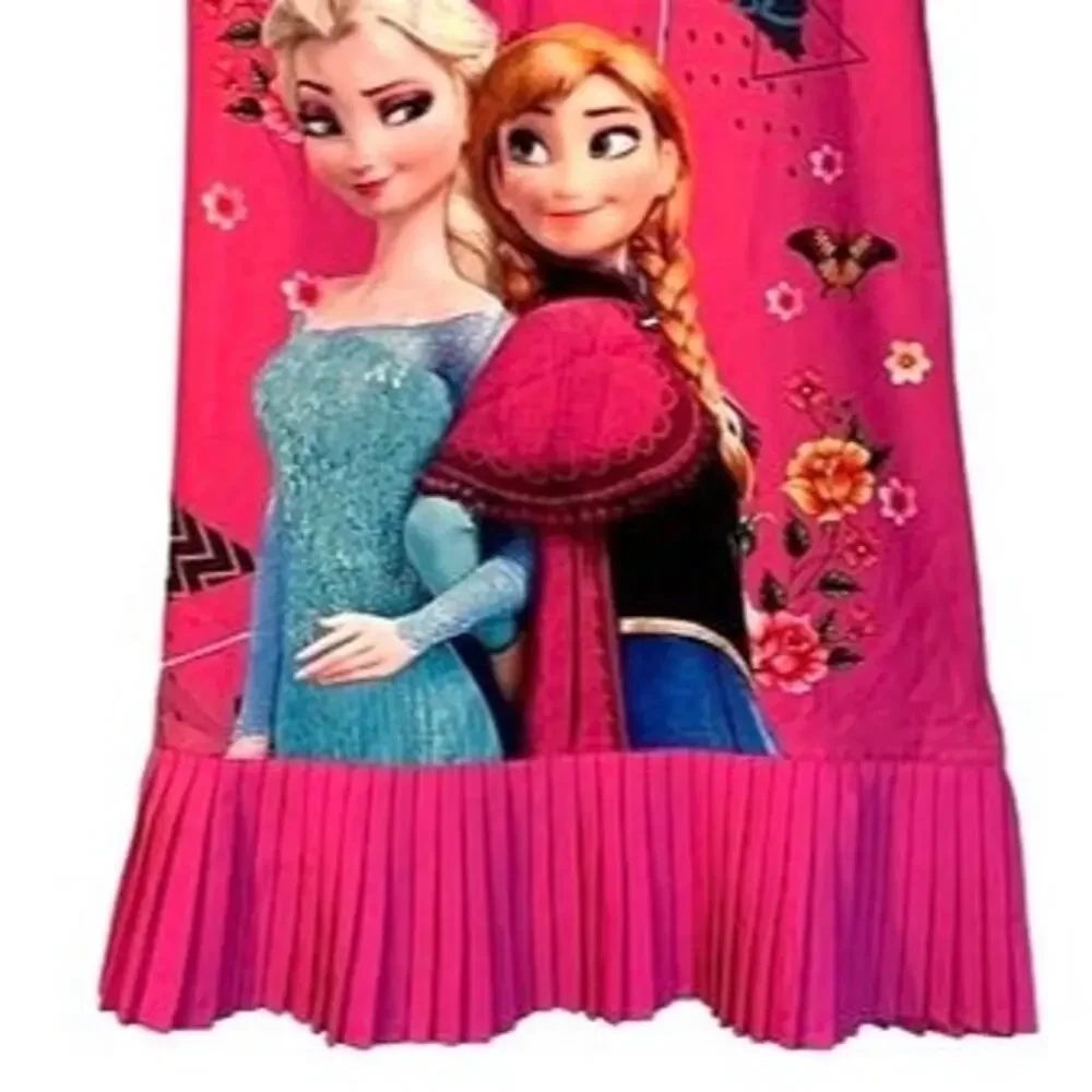 Zara Dress Girls Size M 10/12 Disney Frozen Elsa Anna Pink Sleeveless Pleats NWT